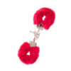 foxes pink Metal handcuffs with plush