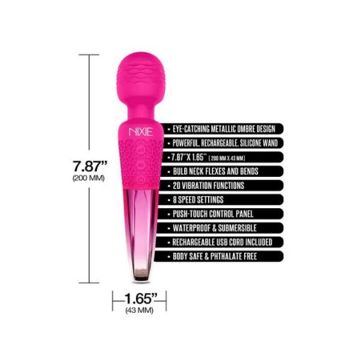 Nixie Ombre Metallic Wand vibrator