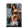 76AF982BLK-P Baddie Longline Mesh Set