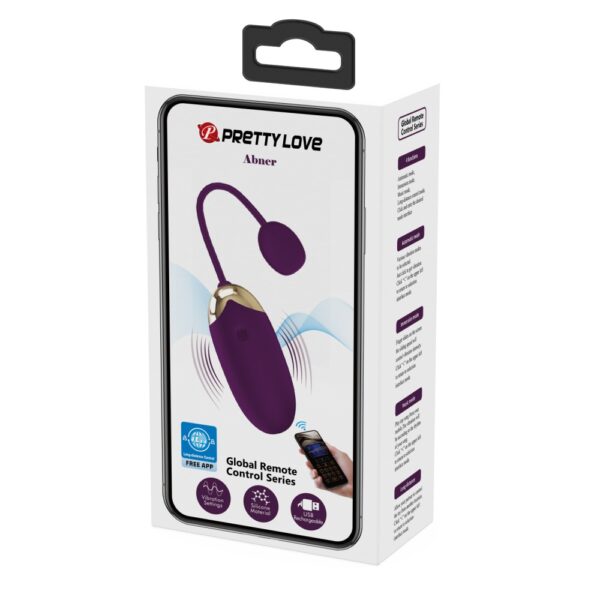 Pretty Love Abner Pretty Love Abner Dark Purple vibrating egg with app and 12 functions
