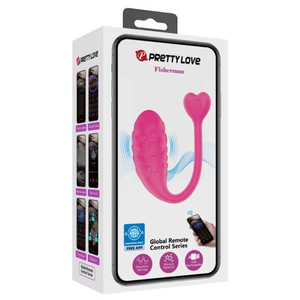 Pretty Love Fisherman Pretty Love Fisherman ružičasti punjivi vibrator s aplikacijom i 12 vibracijskih funkcija