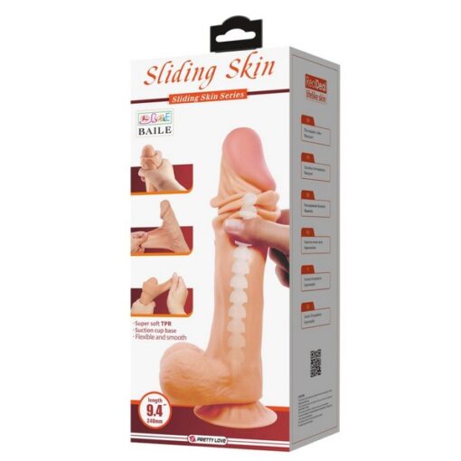 9.4" Baile Sliding Skin Dildo