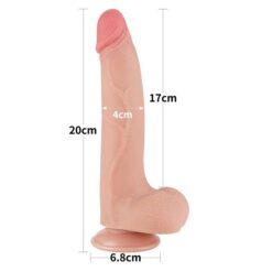 Dildo Sliding Skin Dual Layer 8.5