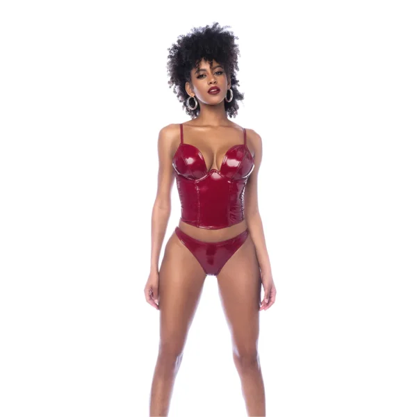 2761GLWNL Two-piece Gloss Wine Red set