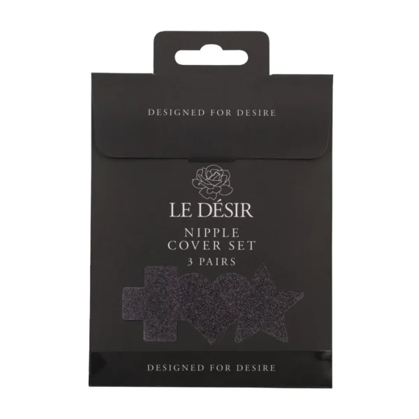 DES081BLK-2 Nipple Cover Cross Star Heart