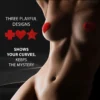 DES081RED-8 Nipple Cover Cross Star Heart