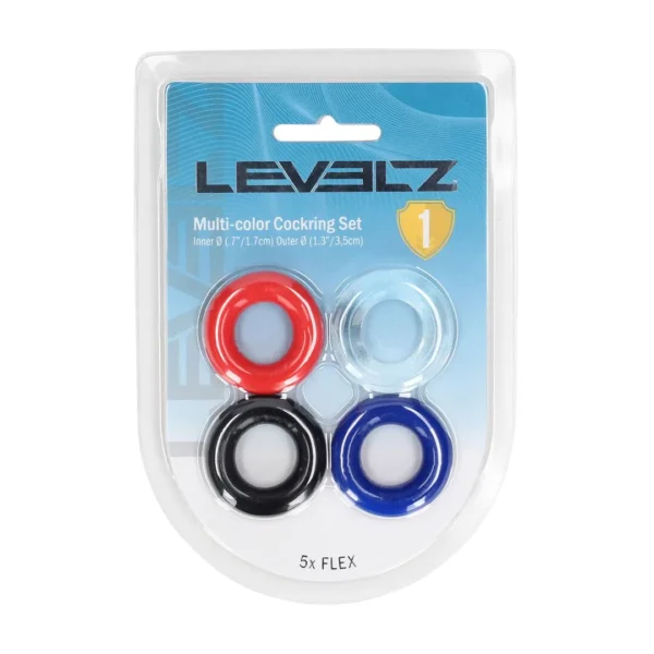 Penis ring set multicolor