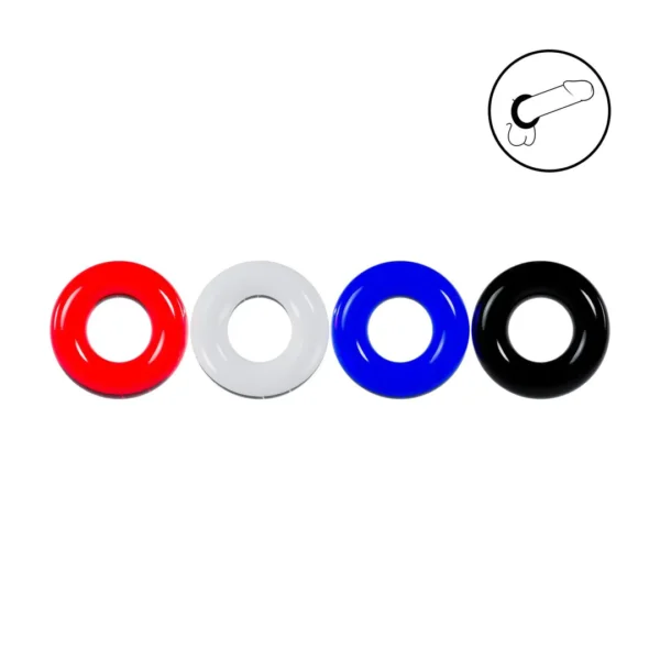 Penis ring set multicolor
