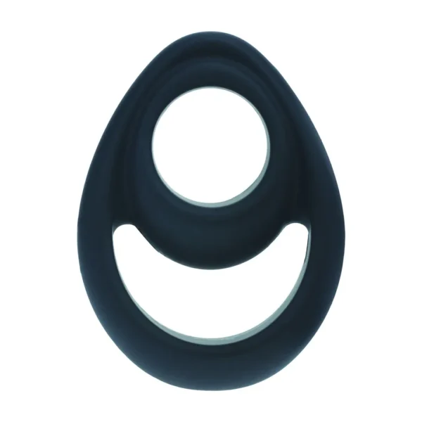 LVL01-0037BLK-5 Double Silicone Cock and Ball Ring