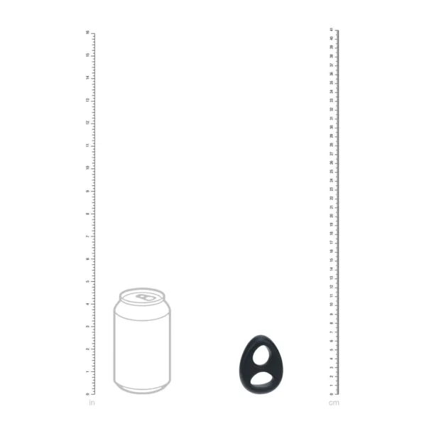 LVL01-0034BLK-11 Silicone Cock and Ball Ring
