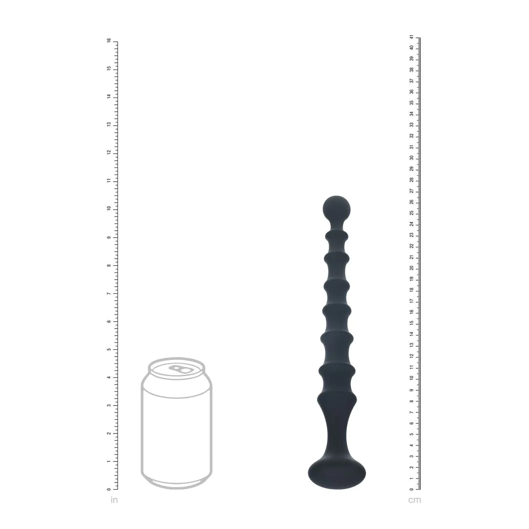 Ribbed Silicone Flared Analni stimulator