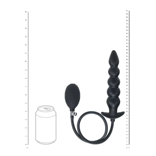 LVL04-0002BLK-11 Beaded Inflatable Analni stimulator