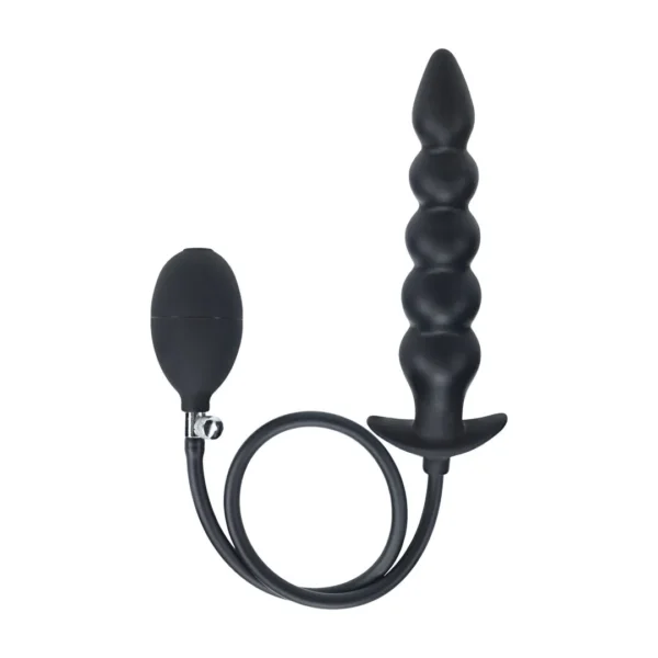 LVL04-0002BLK-6 Beaded Inflatable Analni stimulator