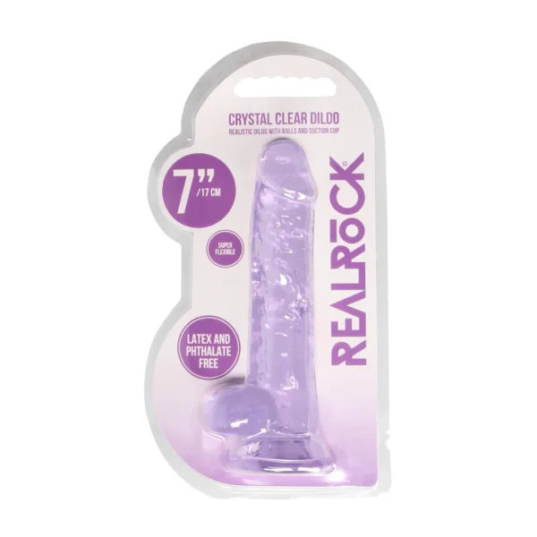 REA091PUR_1 RealRock Dildo 7''