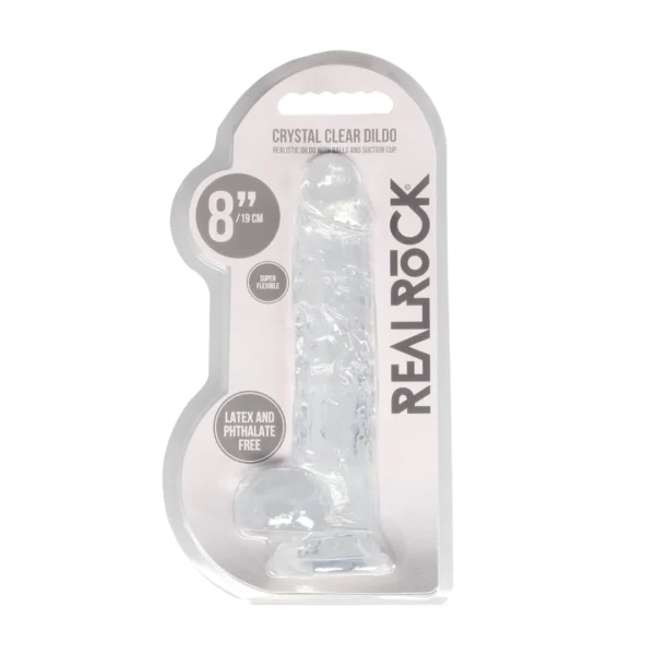 REA092TRA_1_1 RealRock Crystal Clear Dildo 8'
