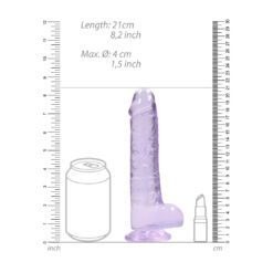 RealRock Crystal Clear Dildo 8''
