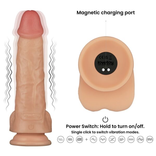 Vibrator Lovetoy Power Basics Cock 9'' 10 Vibrator Lovetoy Power Basics Cock 9''