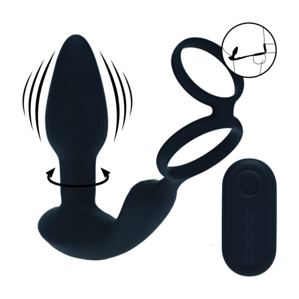 RS116424_Levelz_LVL03-0043BLK_100_scr Masažer prostate Rotating Beads