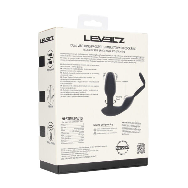 RS142588_Levelz_LVL03-0043BLK_201_scr Masažer prostate Rotating Beads