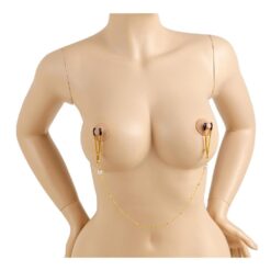 Štipaljke za bradavice s lančićem i perlama