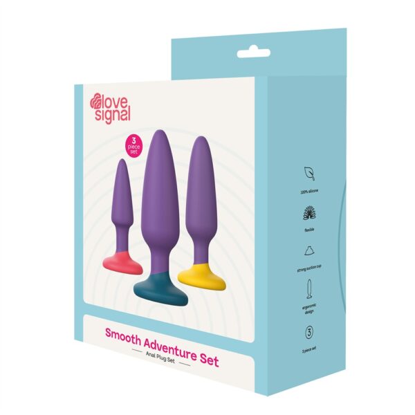 22282-P Love Signal Smooth Adventure Anal Set set od 3 silikonska analna čepa