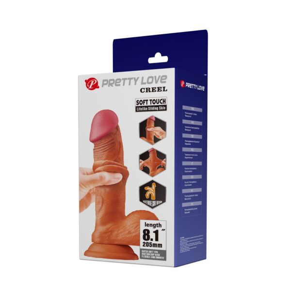Pretty Love Creel Pretty Love Creel dildo - 20,5 cm realistični TPR dildo s usisnom bazom