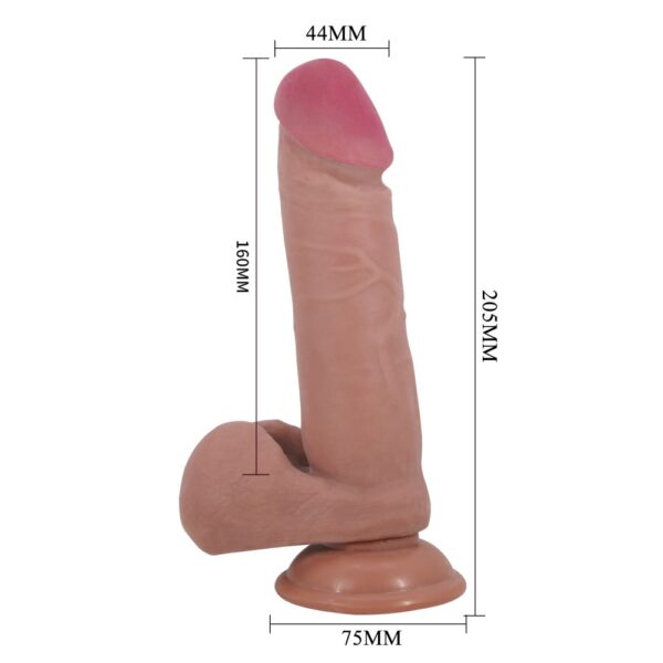 Pretty Love Creel6 Pretty Love Creel dildo - 20,5 cm realistični TPR dildo s usisnom bazom
