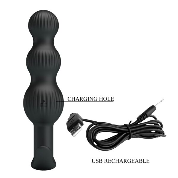 Pretty Love Sidney vibrirajući analni plug s kuglicama od silikona