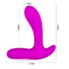 Pretty Love Backie Purple 5 Pretty Love Backie Purple ljubičasti silikonski vibrirajući masažer prostate i perineuma s USB punjenjem