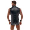 21504761701_rs Svenjoyment BONDAGE crni muški BDSM kombinezon s lisicama i metalnim prstenovima