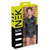NEK men's black hooded sweatshirt, long sleeves with a snake pattern and mesh inserts