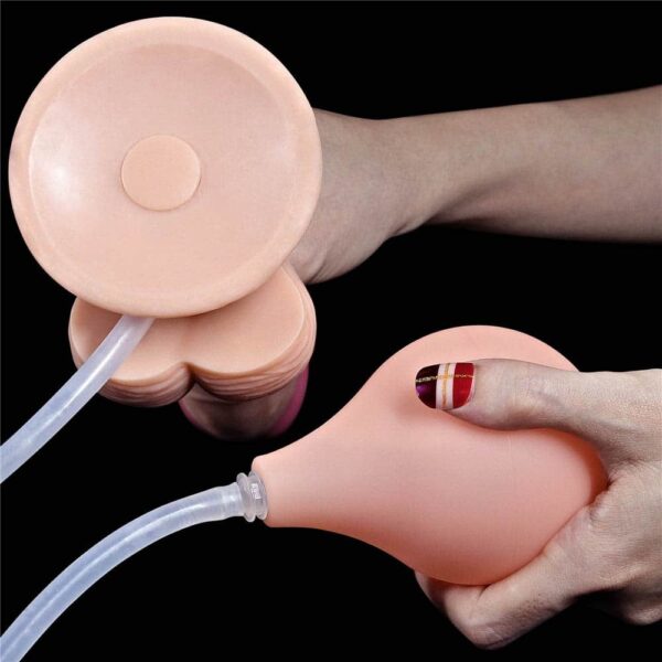 9'' Squirt Extreme Dildo Flesh6 Lovetoy Squirt Extreme Flesh 22,8 cm realistični dildo s funkcijom prskanja i vakuumskom bazom