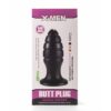 Extra Girthy Butt Plug Black X-Men Extra Girthy Black VIII strukturirani XXL analni stimulator s vakuumskom bazom