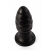 Extra Girthy Butt Plug Black3 X-Men Extra Girthy Black VIII strukturirani XXL analni stimulator s vakuumskom bazom