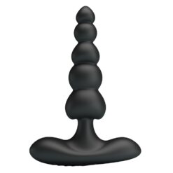 Pretty Love Corban 1 Pretty Love Corban black vibrating anal stimulator with gradually increasing beads and 12 functions