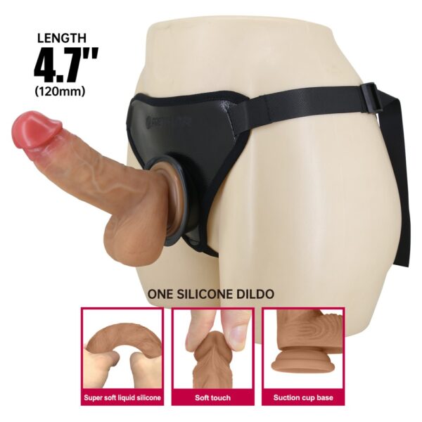 Pretty Love Fogg Harness Briefs2 Pretty Love Fogg podesivi crni strap-on pojas s realističnim silikonskim dildom