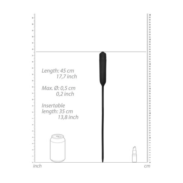 RS120018_OU440BLK_600_scr Silicone Vibrating Bullet Plug Extra Long vibrirajući uretralni stimulator od silikona duljine 45 cm