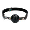 RS120080_OU445BLK_300_scr Ouch by Shots Breathable Ball Gag crna BDSM kugla za usta s otvorima za disanje i podesivim kožnim remenima