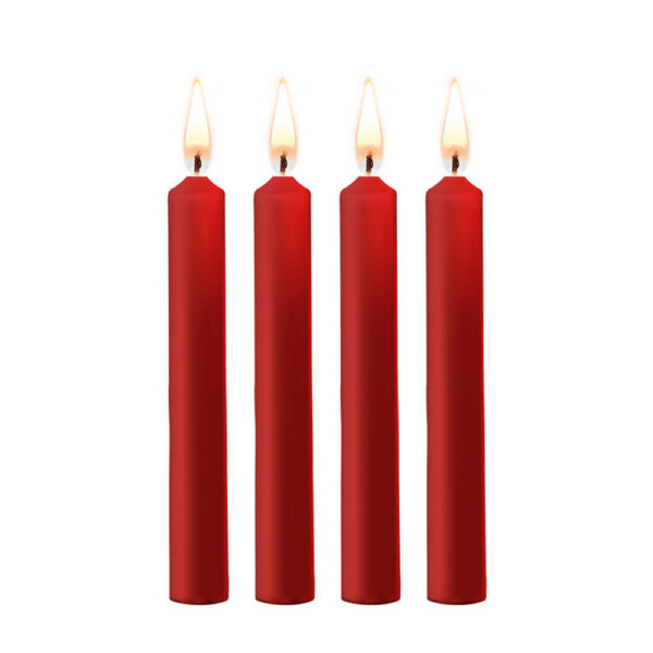 RS120358_OU488RED_100_scr Ouch by Shots Teasing Wax Candles Red četiri crvene BDSM svijeće od parafinskog voska do 50 °C