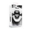 RS121696_OU679BLK_200_scr Ouch by Shots Silicone Ring Gag crni BDSM O-ring gag sa silikonskim prstenom i podesivim kožnim remenom