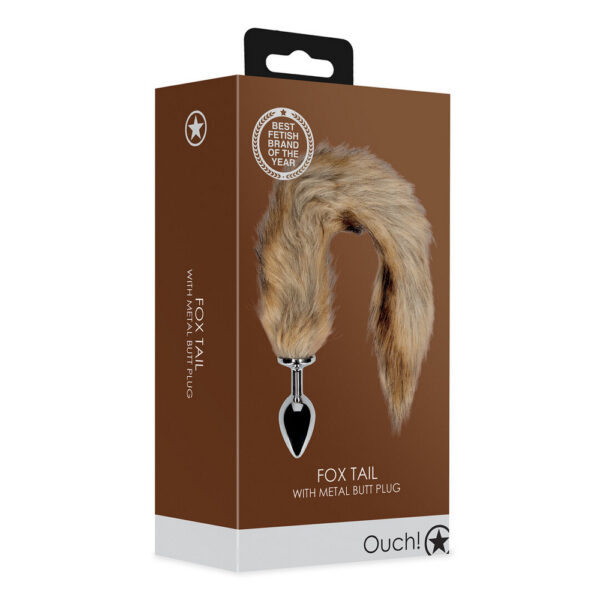 RS124657_OU912BRN_200_scr Ouch by Shots Fox Tail metalni analni stimulator s lisičjim repom