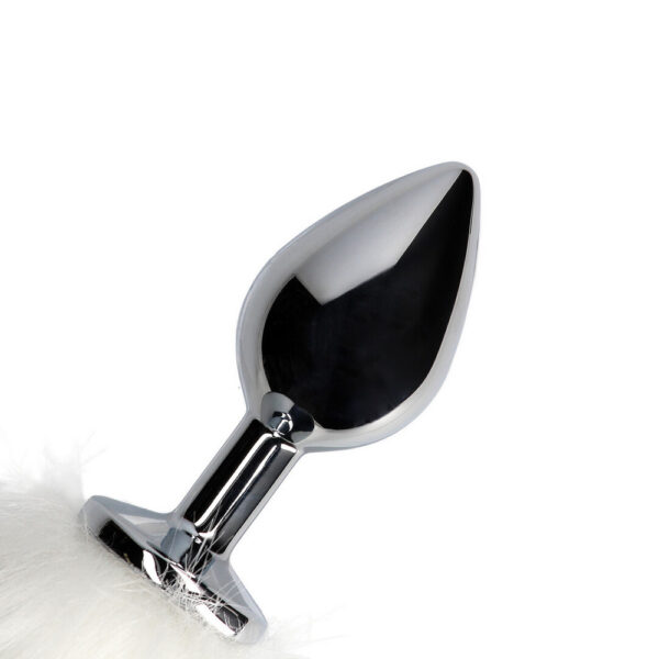 RS124665_OU912WHT_500_scr Ouch by Shots Fox Tail metalni analni stimulator s lisičjim repom