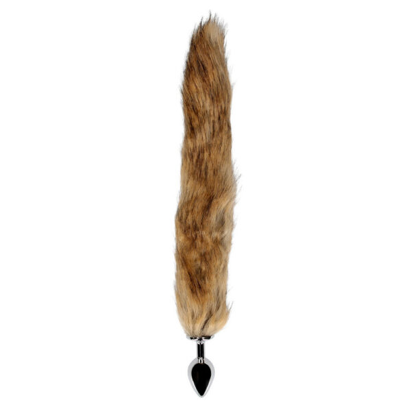 RS124669_OU912BRN_300_scr Ouch by Shots Fox Tail metalni analni stimulator s lisičjim repom