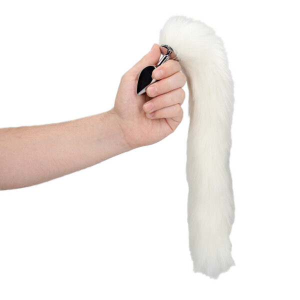 RS124677_OU912WHT_601_scr Ouch by Shots Fox Tail metalni analni stimulator s lisičjim repom
