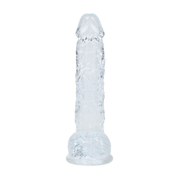 RS144798_RealRock by Shots_REA208TRA_300_scr RealRock Crystal Clear realistični dildo 12.7 cm s vakuumskom bazom i testisima