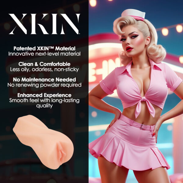RS145433_XKIN by Shots_XKN005FLE_400_scr XKIN by Shots Pinup Dolls Darla Smashburger realistic medium-sized masturbator made of TPE material in Flesh shades