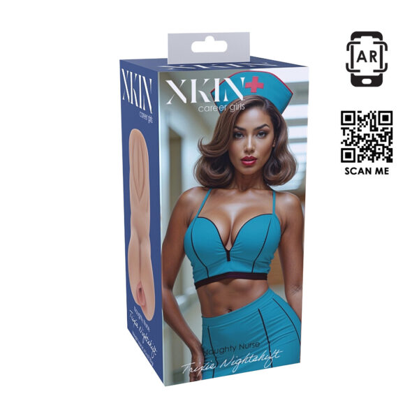 RS145492_XKIN by Shots_XKN002TAN_200_scr XKIN by Shots Career Girls Naughty Nurse Trixie Nightshift male TPE masturbator Tan color
