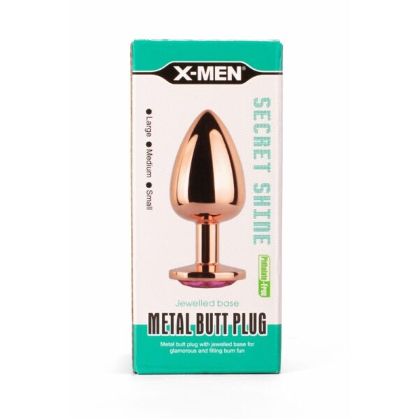 X-MEN Secret Shade Rose metalni analni stimulator S M L