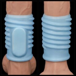 Lovetoy Vibrating Spiral Knights Blue blue spiral vibrating penis cover