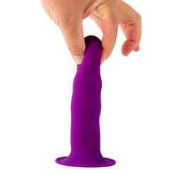 Solid Love Premium Ribbed Dildo Purple